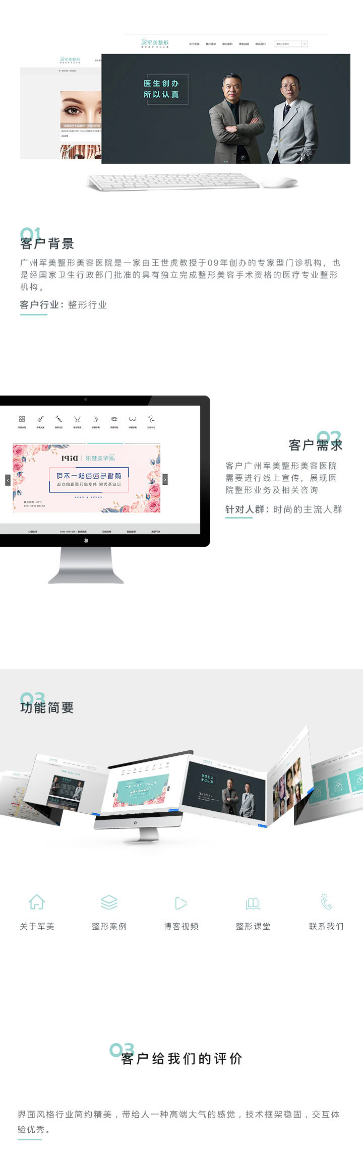 【軍美整形】官網網站建設